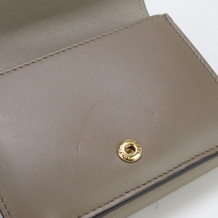 FENDI 8M0480 FF Diamond Three fold wallet leather gray Women