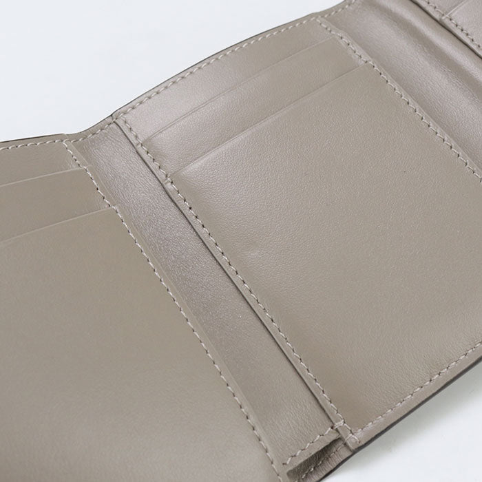 FENDI 8M0480 FF Diamond Three fold wallet leather gray Women