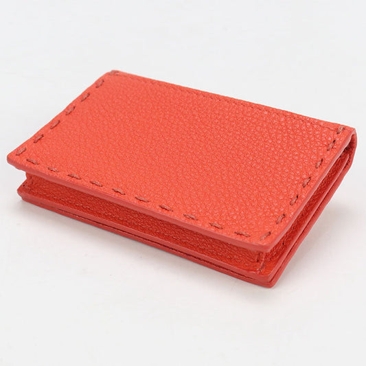 FENDI 8M0501 Card Case Celeria name card holder leather orange Women