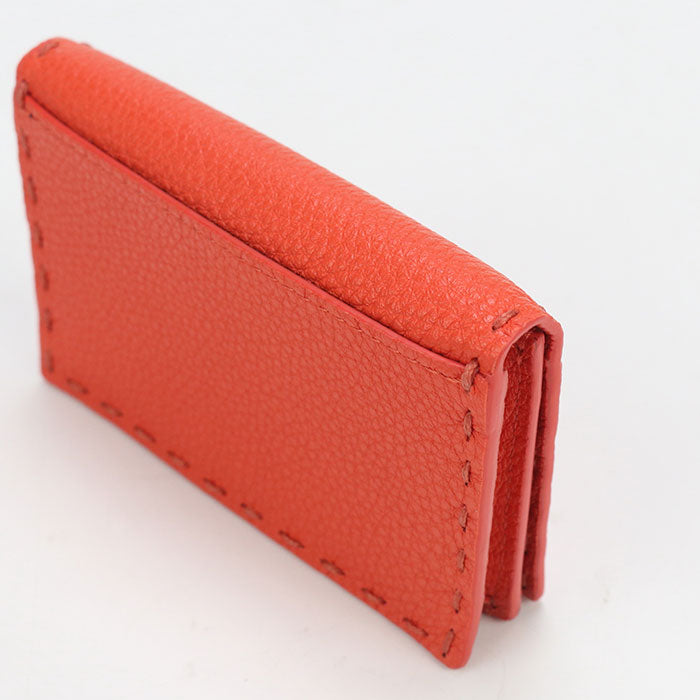 FENDI 8M0501 Card Case Celeria name card holder leather orange Women