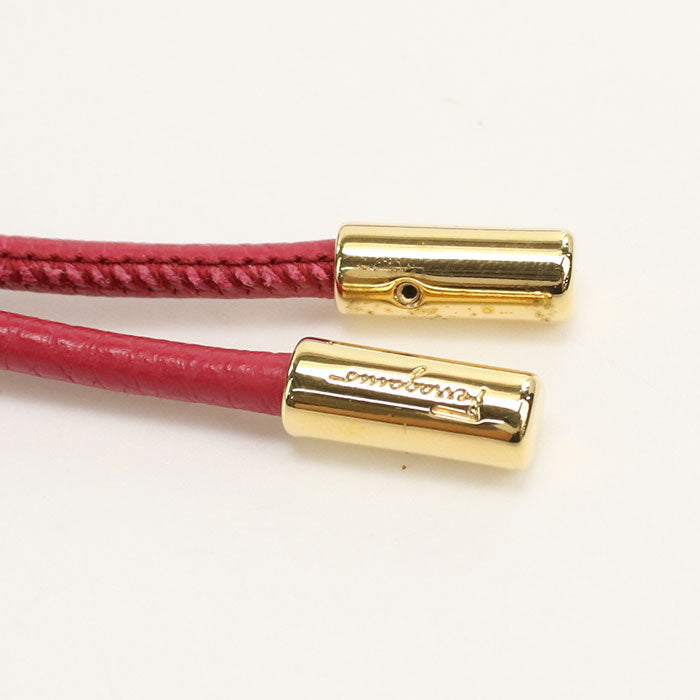 FERRAGAMO FR93116 Drawstring Bag Gancini Shoulder Bag leather red Women