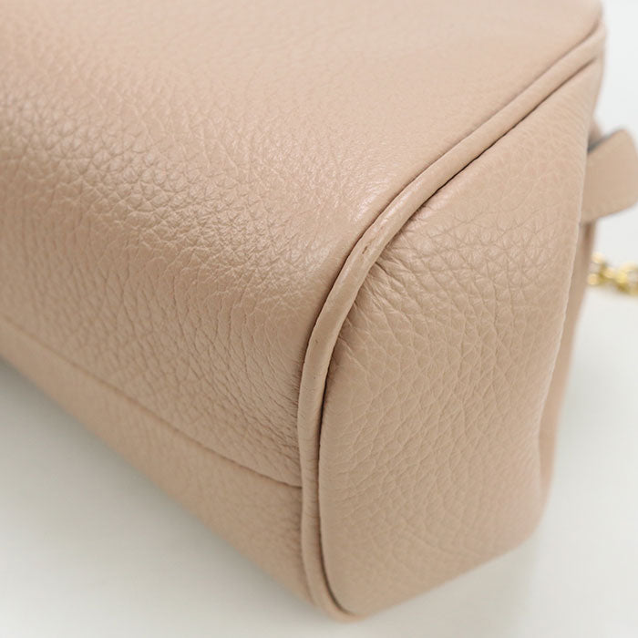 FERRAGAMO 22 0334 ChainShoulder Gancini Diagonal bag Calfskin pink Women