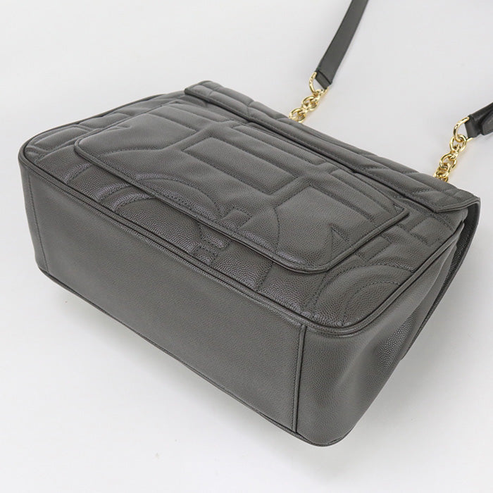 FERRAGAMO 21 0429 2WAY Gancini Handbag Calfskin gray Women