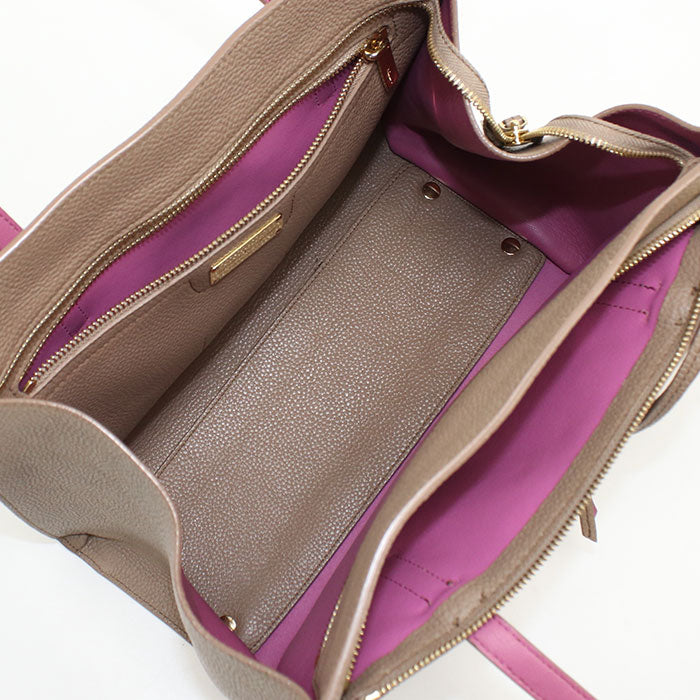 FERRAGAMO 21F216 Tote Bag Amy Shoulder bags leather beige Women