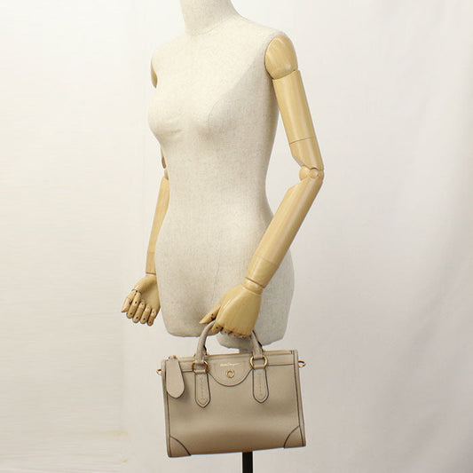 FERRAGAMO 21 0388 2WAY Gancini Handbag Calfskin beige Women