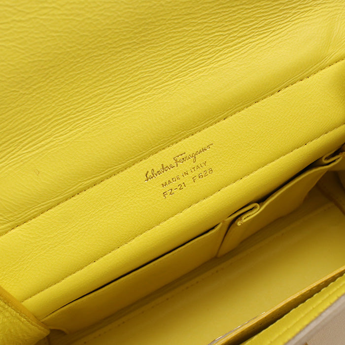 FERRAGAMO 21 F628 Handbag Gancini 2WAYTote Bag Calfskin beige Women