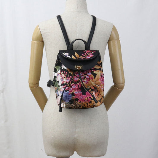 FERRAGAMO 21 H987 Backpack Gancini Backpack PVC/Calfskin black Women