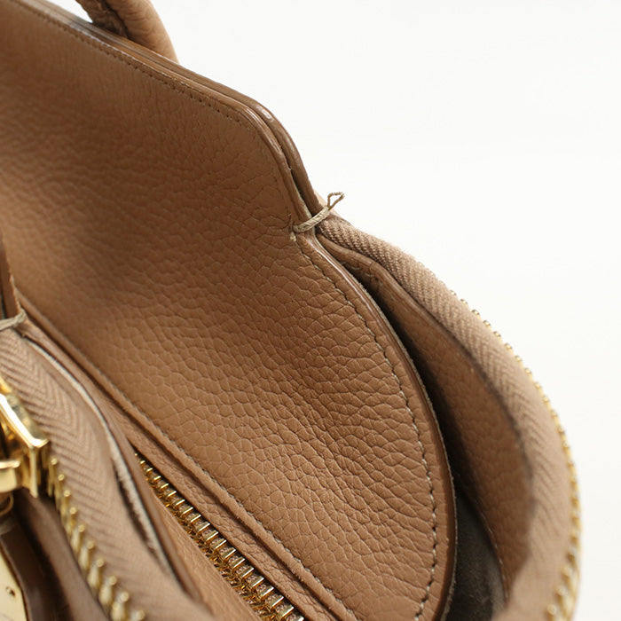 FERRAGAMO 21 D698 Gancini Tote Bag Calfskin beige Women