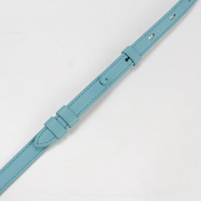 FERRAGAMO 22 0287 Vivabou Vara ribbon Diagonal shoulder bag Calfsk blue Women