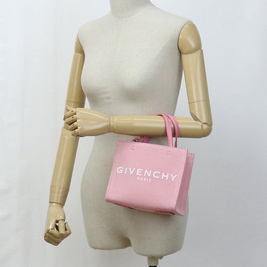 Givenchy BB50N0B1FK Tote Bag Logo Mini G 2WAY Tote Bag canvas pink Women