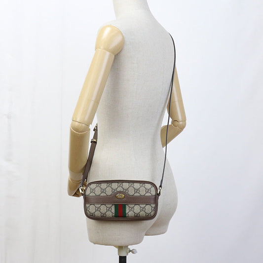 GUCCI 598664 Shoulder Bag Ofidia Cross body bag GG Supreme Canvas. leather beige unisex