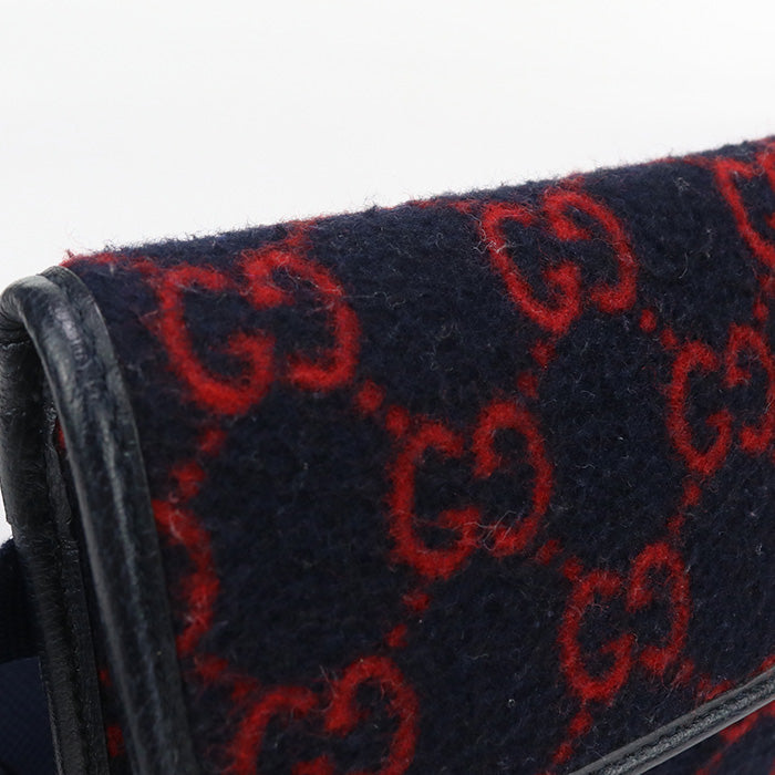GUCCI 598181 Belt bag GG wool body bag wool navy Women