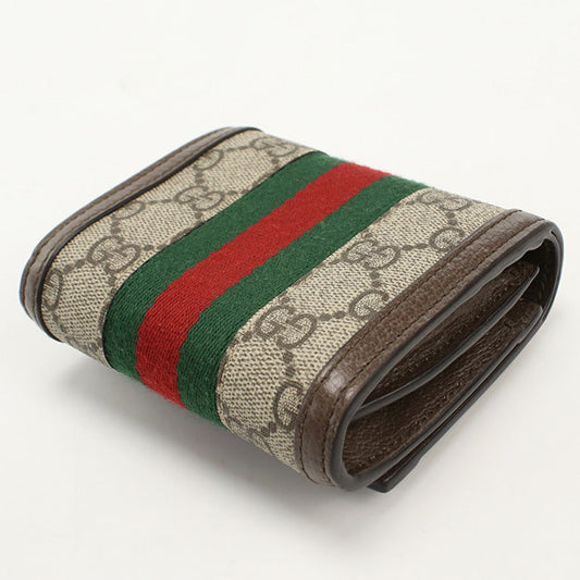 GUCCI 598662 96IWG 8745 GG wallet Ofidia Bi-fold with coinpurse GG Supreme beige