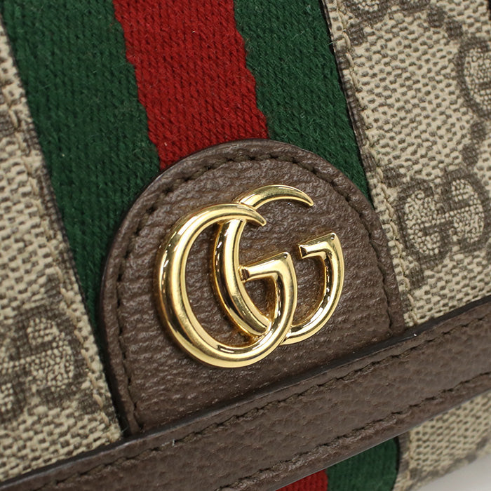 GUCCI 598662 96IWG 8745 GG wallet Ofidia Bi-fold with coinpurse GG Supreme beige