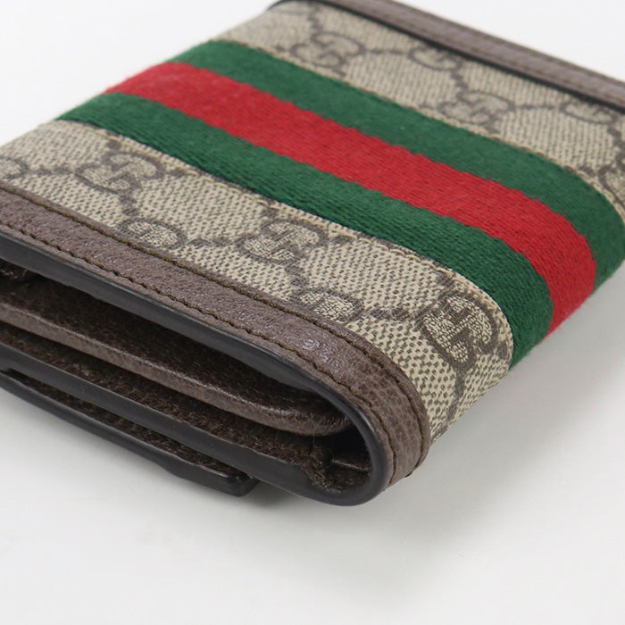 GUCCI GU84045 Tri-fold wallet Ofidia Three fold wallet GG Supreme Beige Women