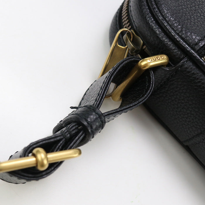 GUCCI 574803 Shoulder Bag Shoulder leather black unisex