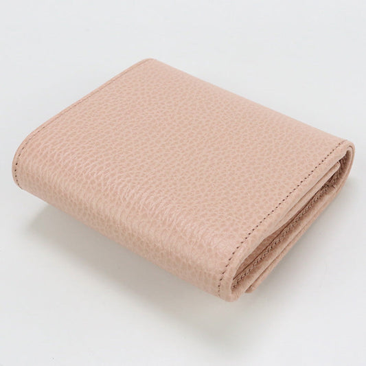 GUCCI 598587 Bi-fold wallet GG Marmont Double GG Medium wallet leather pink Women