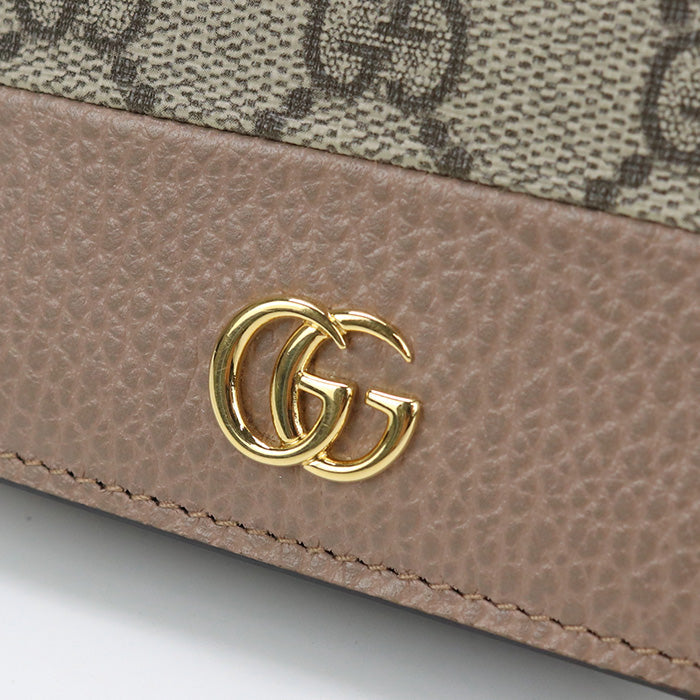 GUCCI 658610 17WAG 5788 Bi-fold wallet Card Case wallet Compact wallet GG Supreme Canvas,leather Multi Women