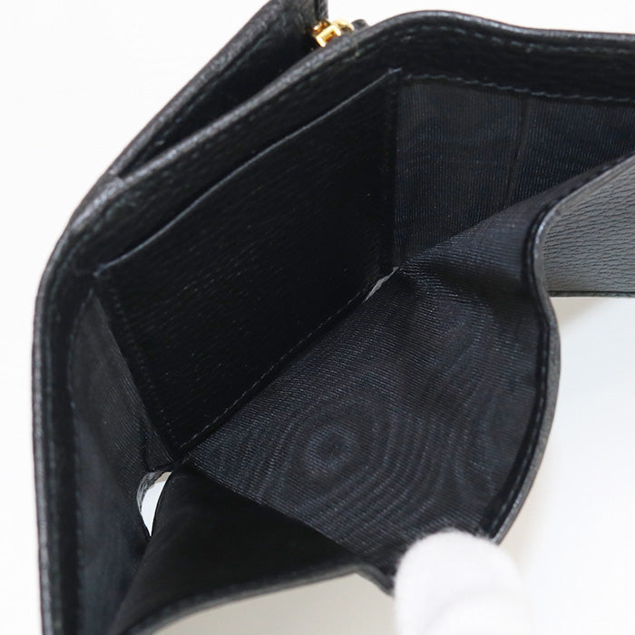 GUCCI 735829 Tri-fold wallet GG Marmont with coin purse leather black unisex