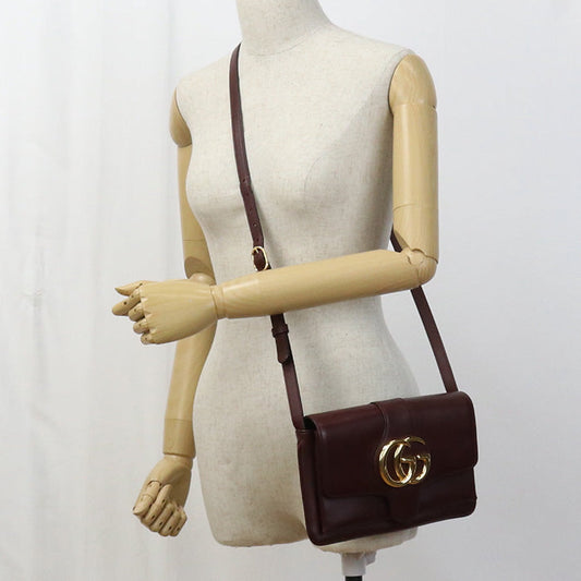 GUCCI 550129 Shoulder Bag GG Marmont Shoulder Bag leather red Women