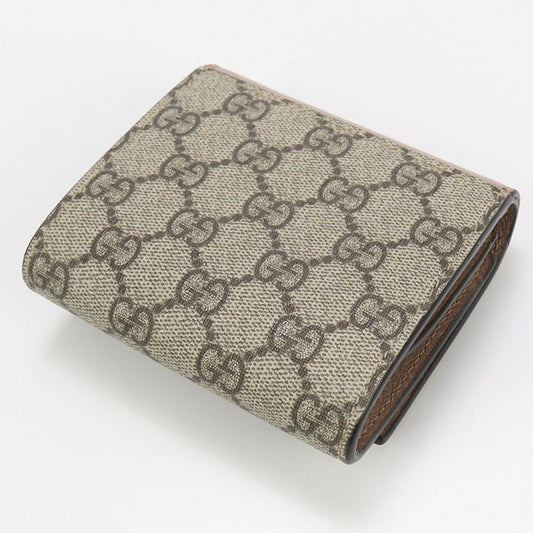 GUCCI GU85910 Medium wallet By color Folded wallet GG Supreme beige Women
