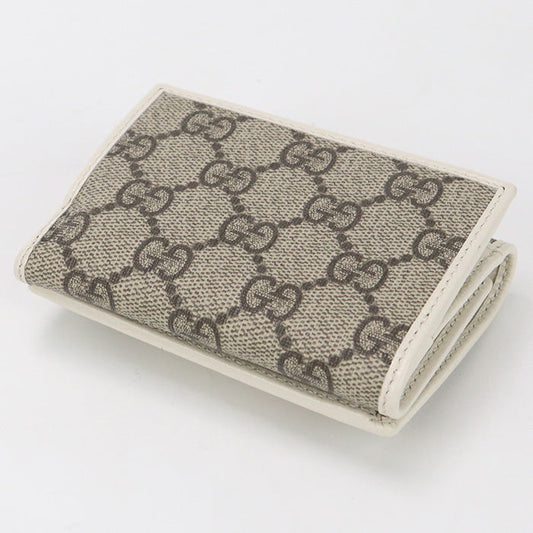 GUCCI 644462 Tri-fold wallet Gucci Horsebit 1955 GG Supreme/leather beige Women