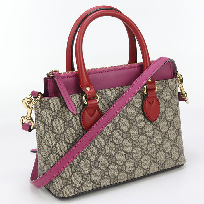 GUCCI 453117 Handbag GG Supreme 2WAY handbag PVC, leather multicolor Women