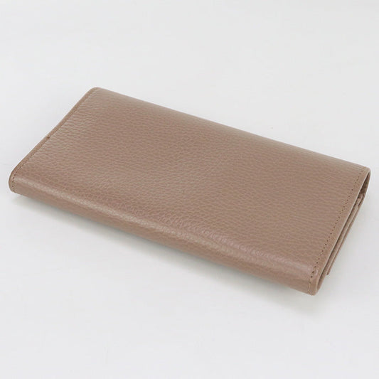 GUCCI 456116 Long Wallet Petit Marmont Double G Flap wallet leather beige Women