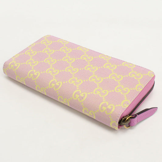 GUCCI 783117 Zip around wallet GG Supreme PurseZip Around GG canvas pink Women