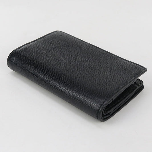 GUCCI 772640 0OP0N 1000 Card Case wallet Gucci Script Folded leather black Women