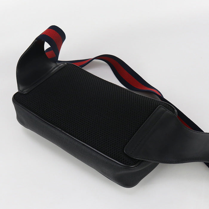 GUCCI 474293 body bag GG Supreme Belt bag/Sling Bag GG Supreme Canvas black mens