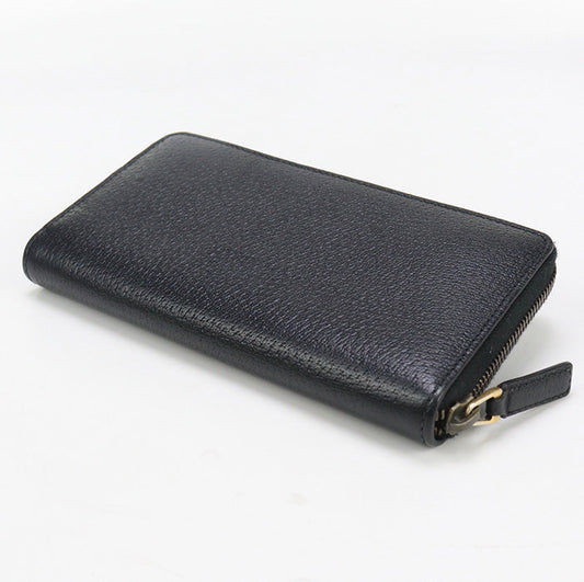 GUCCI 428736 Long Wallet GG Marmont Zip around wallet leather black unisex