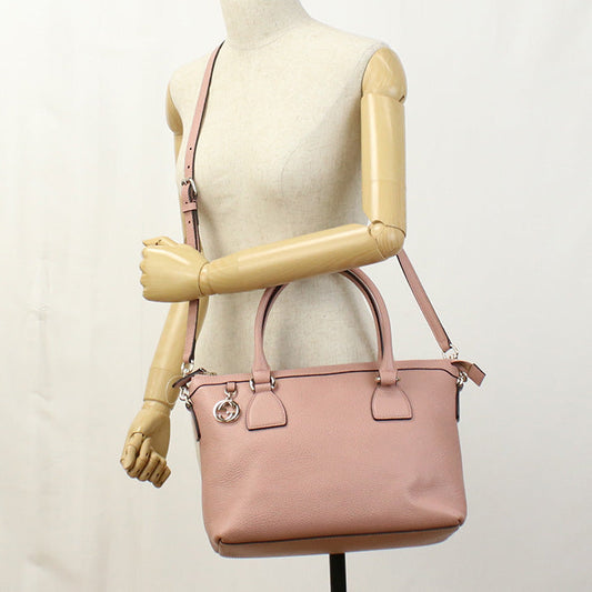 GUCCI 449650 Handbag Interlocking G 2WAY handbag leather pink Women