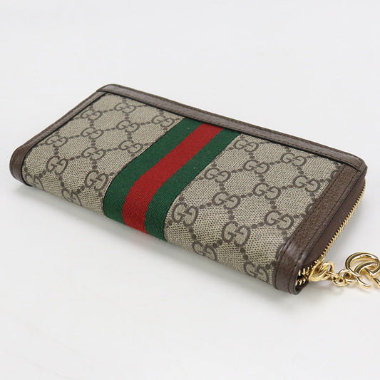 GUCCI 523154 96IWG 8745 Long Wallet Ophidia GG Zipper Wallet GG Supreme Canvas, leather Multicolor Women