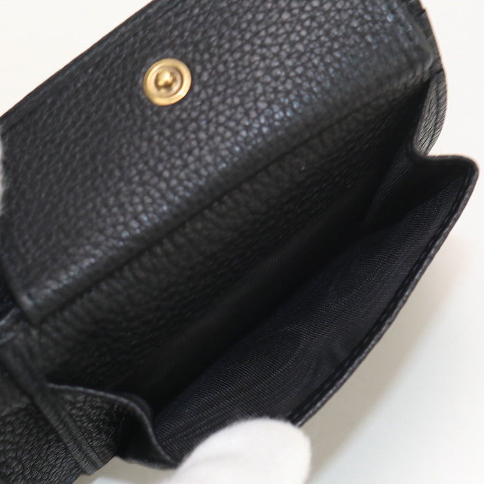 GUCCI GU90348 Bifold Wallet Vintage logo print Folded wallet leather black mens