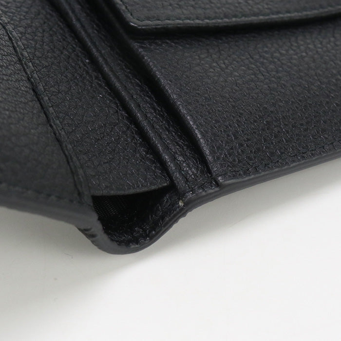 GUCCI GU90348 Bifold Wallet Vintage logo print Folded wallet leather black mens
