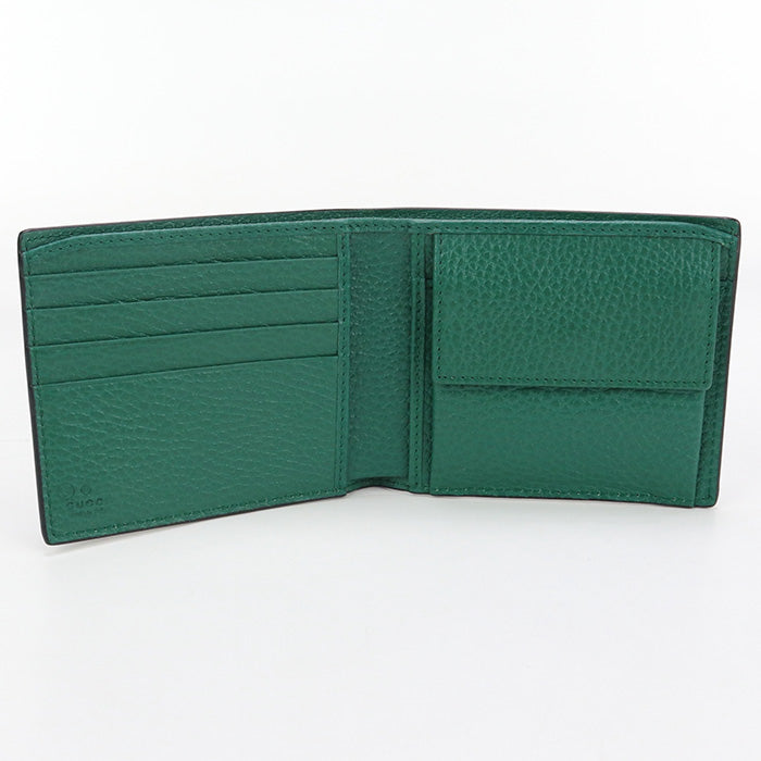 GUCCI 610466 CA02N 1080 Bi-fold wallet Interlocking G Coin wallet leather black mens