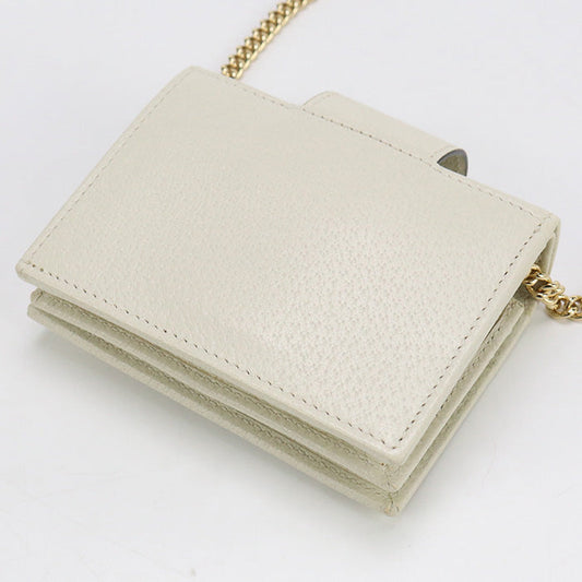 GUCCI GU90460 Chain wallet Intermarmont Chain wallet leather white Women