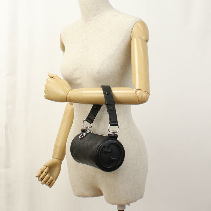 GUCCI 760170 Blondy Handbag leather black Women