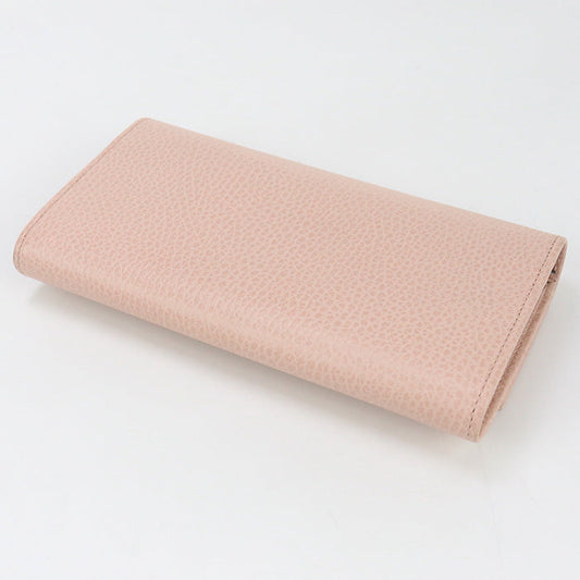 GUCCI 456116 Long wallet GG Marmont Petit Marmont Continental wallet leather pink Women