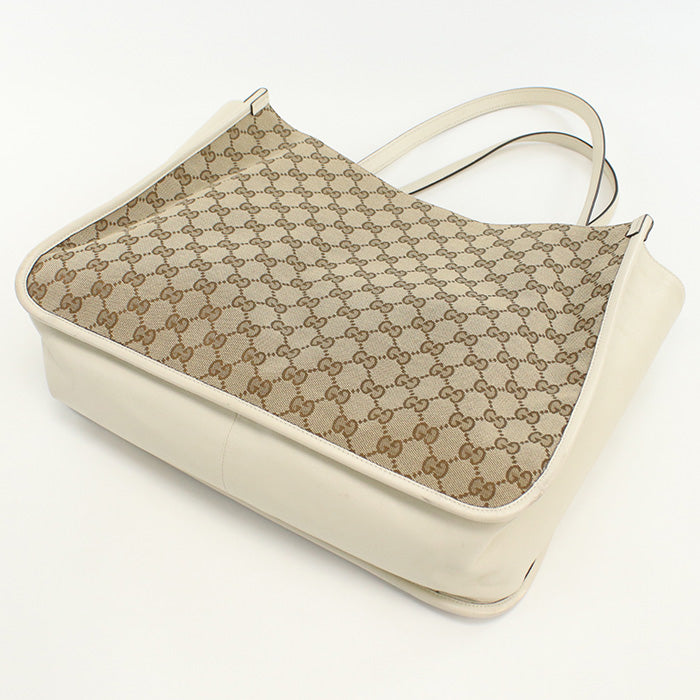 GUCCI 623694 Tote Bag Gucci Horsebit 1955 Shoulder bag GG canvas,leather beige Women