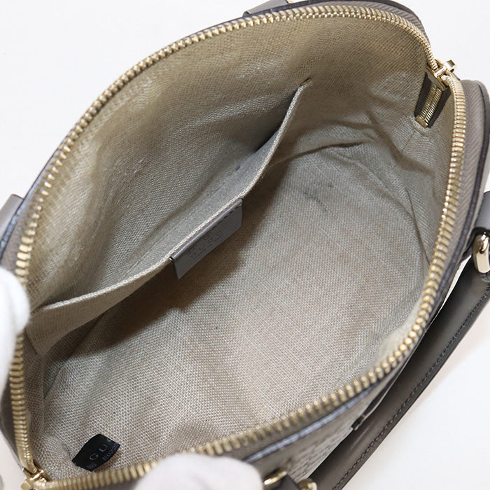 GUCCI 449654 BMJ1G 1226 2WAY Micro Guccisima Handbag leather gray Women