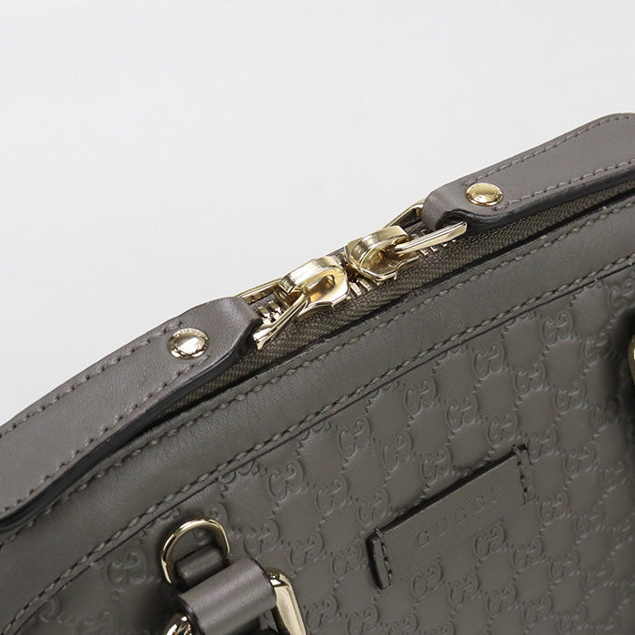 GUCCI 449654 BMJ1G 1226 2WAY Micro Guccisima Handbag leather gray Women