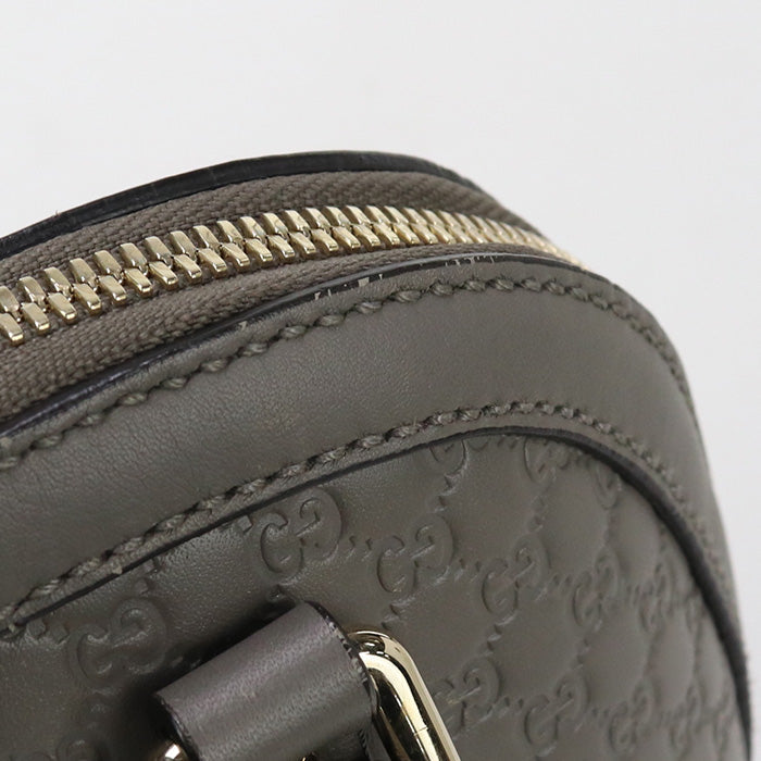GUCCI 449654 BMJ1G 1226 2WAY Micro Guccisima Handbag leather gray Women
