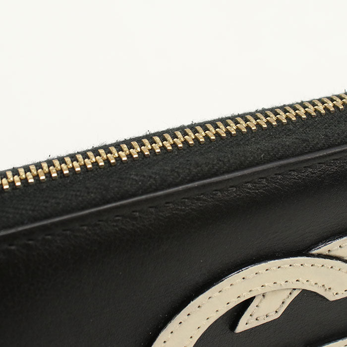 GUCCI 658839 0QGCG 1089 Long Wallet Zipper Wallet leather black mens(unisex)