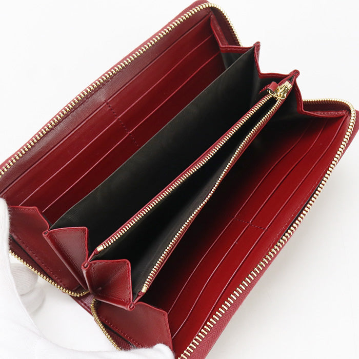 GUCCI 621889 Long wallet Gucci Horsebit 1955 Zipper wallet leather Red Women