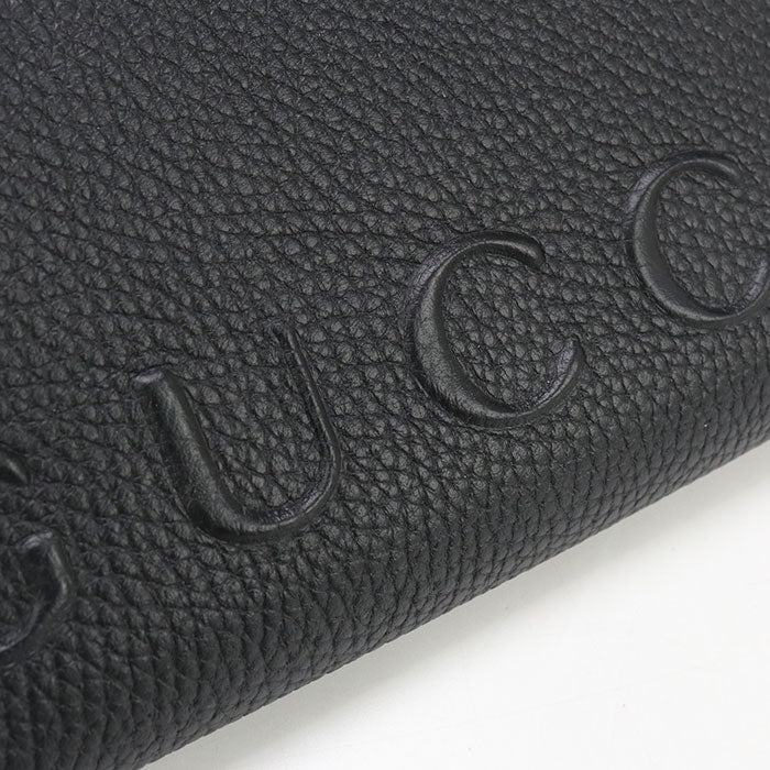 GUCCI 835120 AAE1W 1000 Zip around wallet GUCCI logo Purse leather Black mens