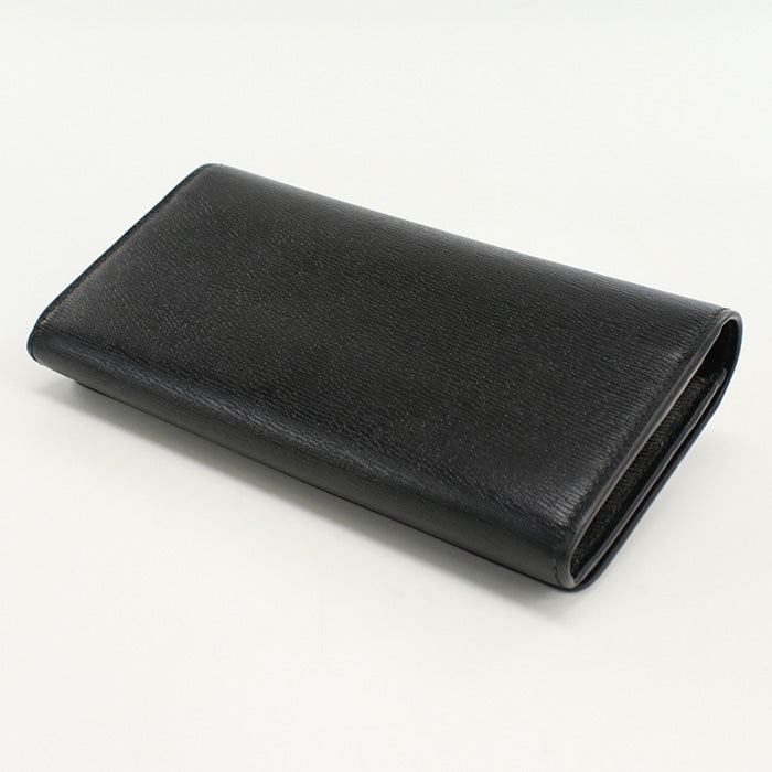 GUCCI 772638 wallet script Long wallet with double fold coin purse black Women