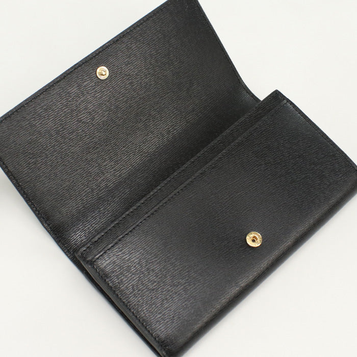 GUCCI 772638 wallet script Long wallet with double fold coin purse black Women