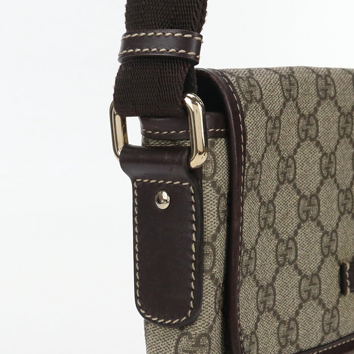 GUCCI 223666 GG Supreme Diagonal shoulder Bag GG Supreme Canvas beige Women